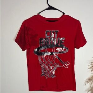 And1 Red 'Cut Above' Basketball Graphic Tee